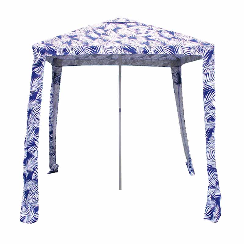 Palm leaf pattern steel frame gazebo parasol BU1954