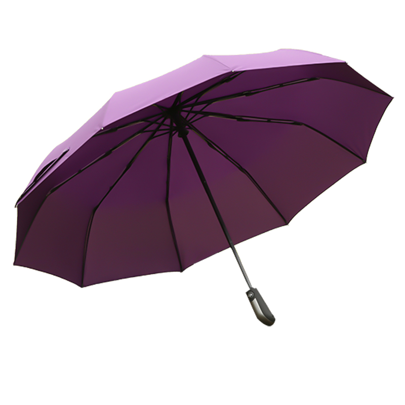 Čvrsta boja 190T poliester Pongee Elegantni automatski trostruki kišobran Ru1914